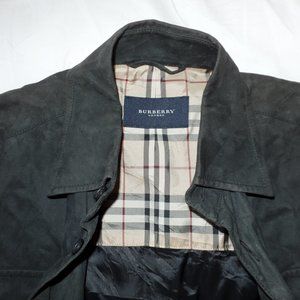 Burberry leather shirt black, size medium.